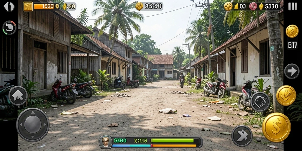 Tampilan awal permainan yang menarik dan penuh warna.